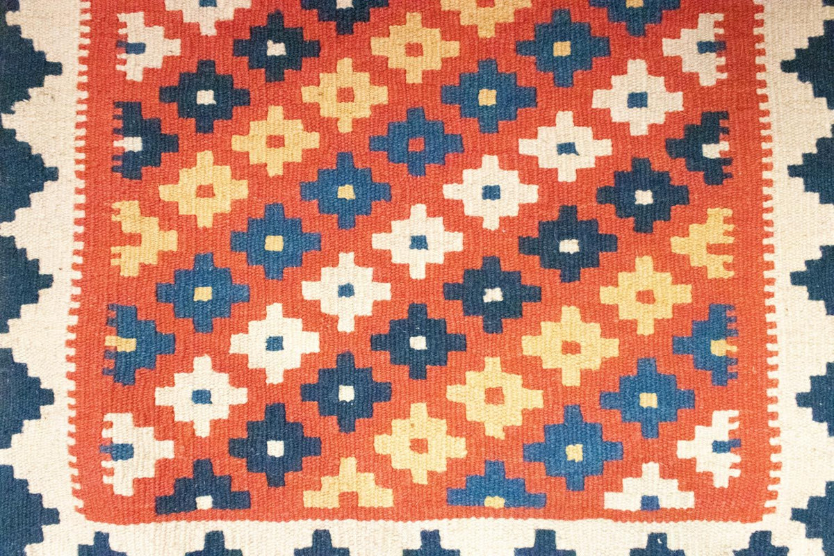 Kelim Carpet - orientalisk matta - 98 x 65 cm - orange