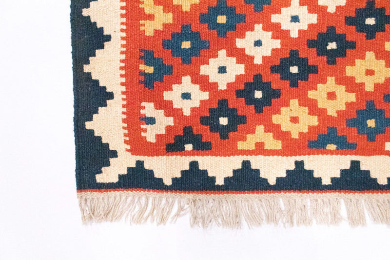 Kelim Carpet - orientalisk matta - 98 x 65 cm - orange