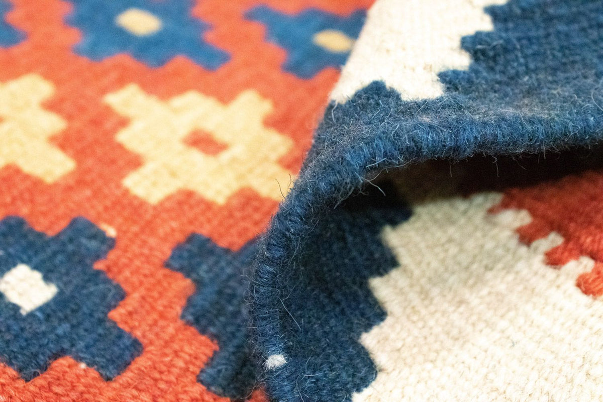 Kelim Carpet - orientalisk matta - 98 x 65 cm - orange