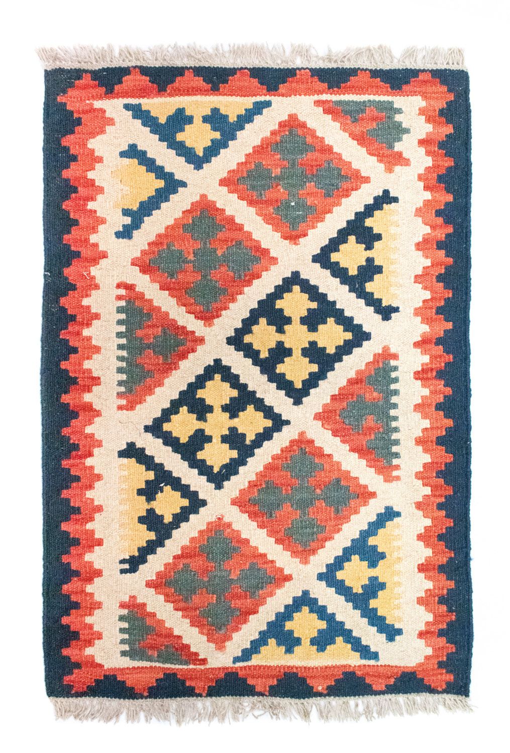 Kelim Carpet - orientalisk matta - 95 x 65 cm - orange