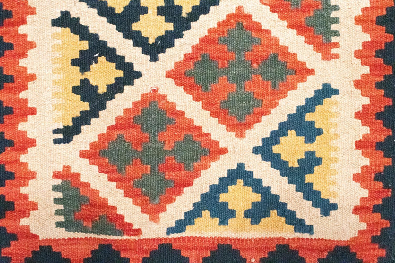 Kelim Carpet - orientalisk matta - 95 x 65 cm - orange