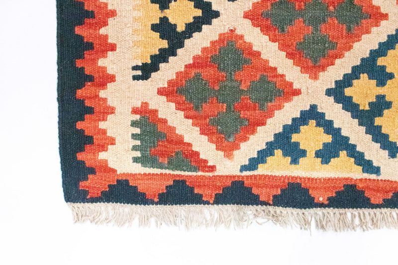 Kelim Carpet - orientalisk matta - 95 x 65 cm - orange