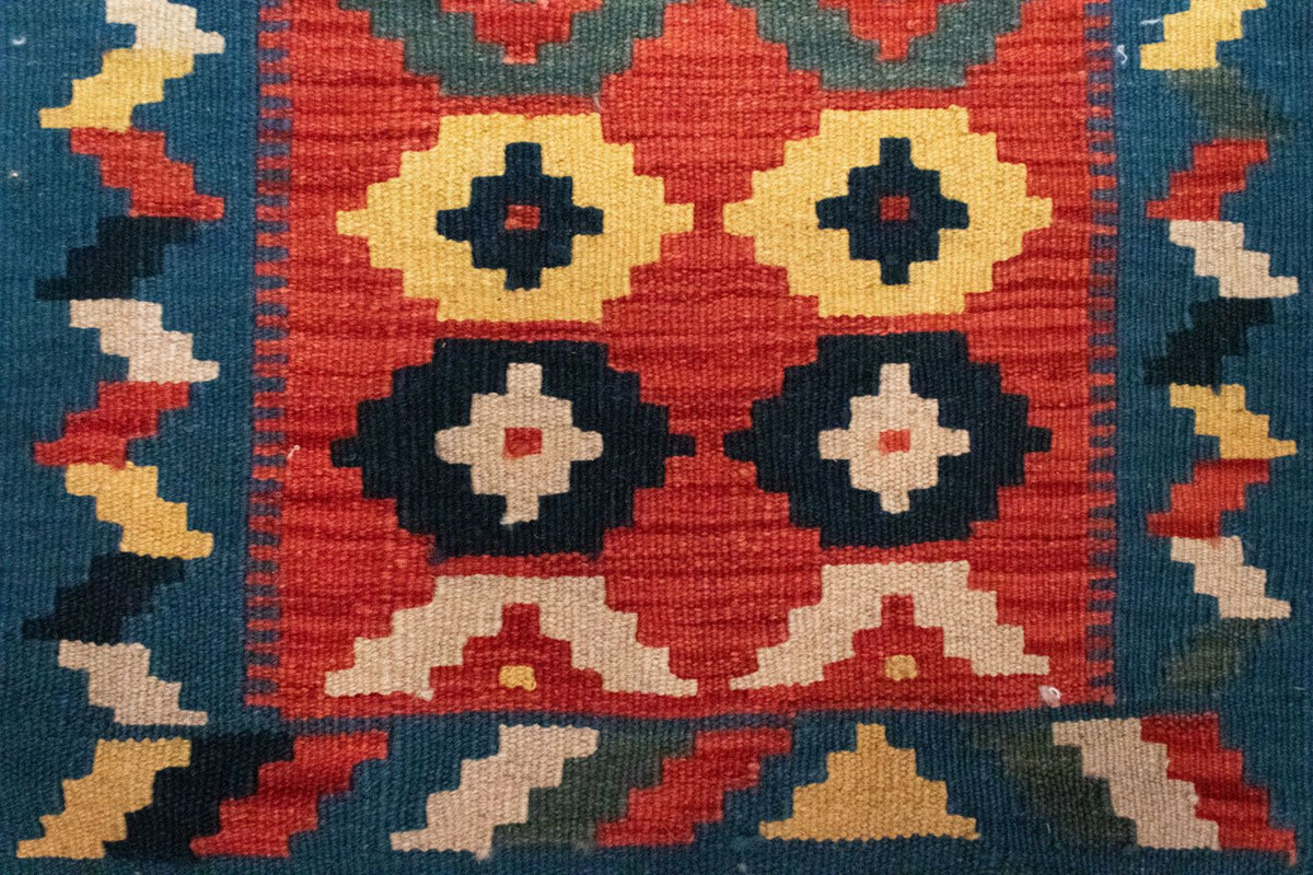 Kelim Carpet - orientalisk matta - 87 x 62 cm - orange