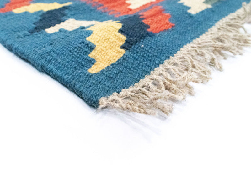 Kelim Carpet - orientalisk matta - 87 x 62 cm - orange