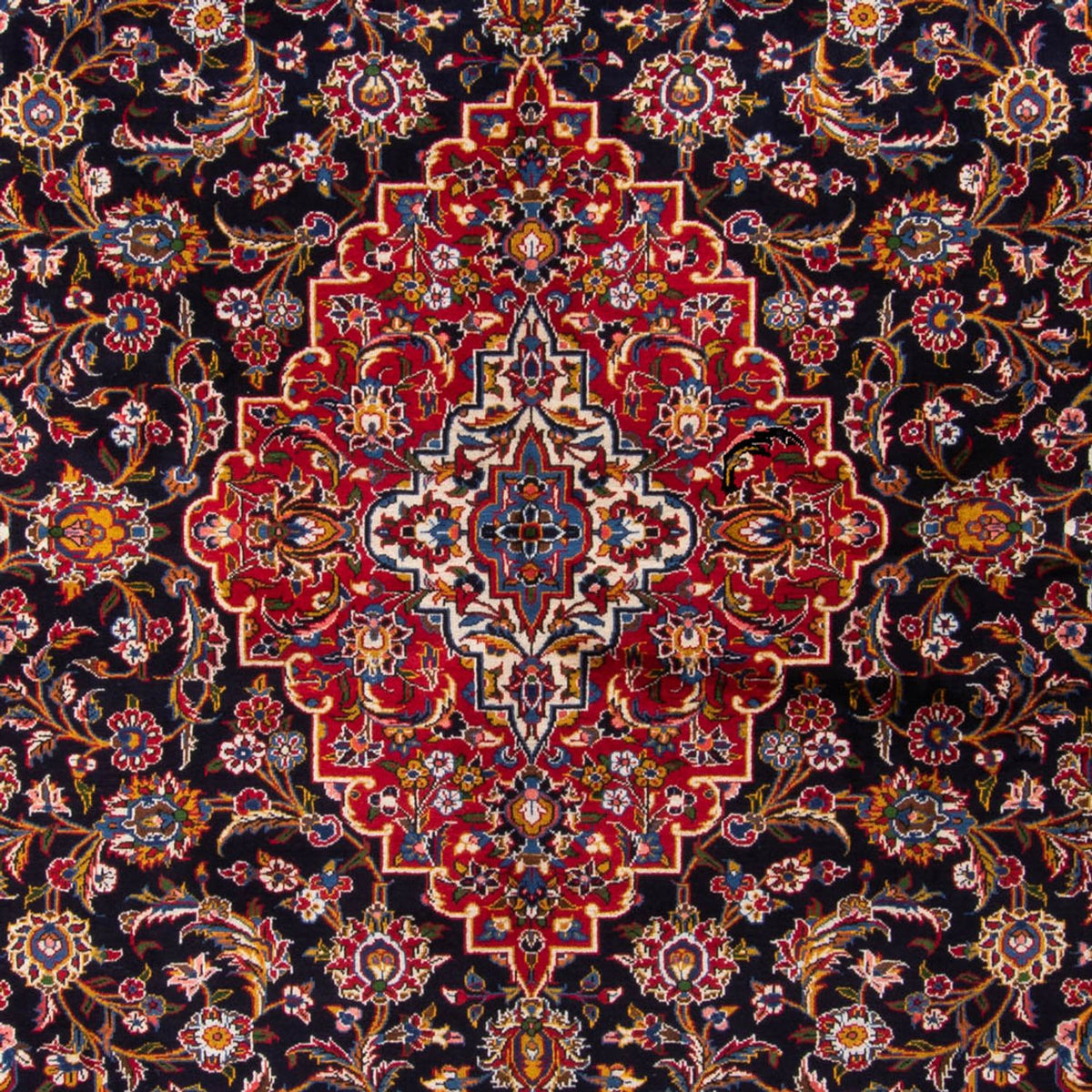 Persiska mattor - Keshan - 425 x 318 cm - mörkblå