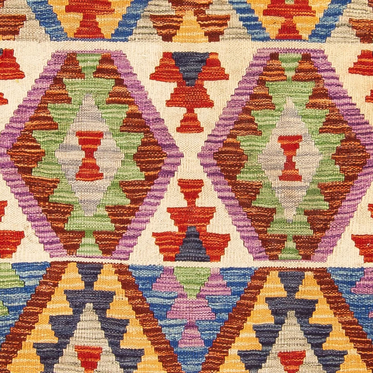 Runner Kelim Carpet - Splash - 305 x 81 cm - beige