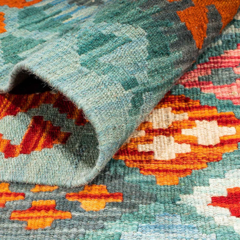 Kelim Carpet - Splash - 305 x 202 cm - flerfärgad