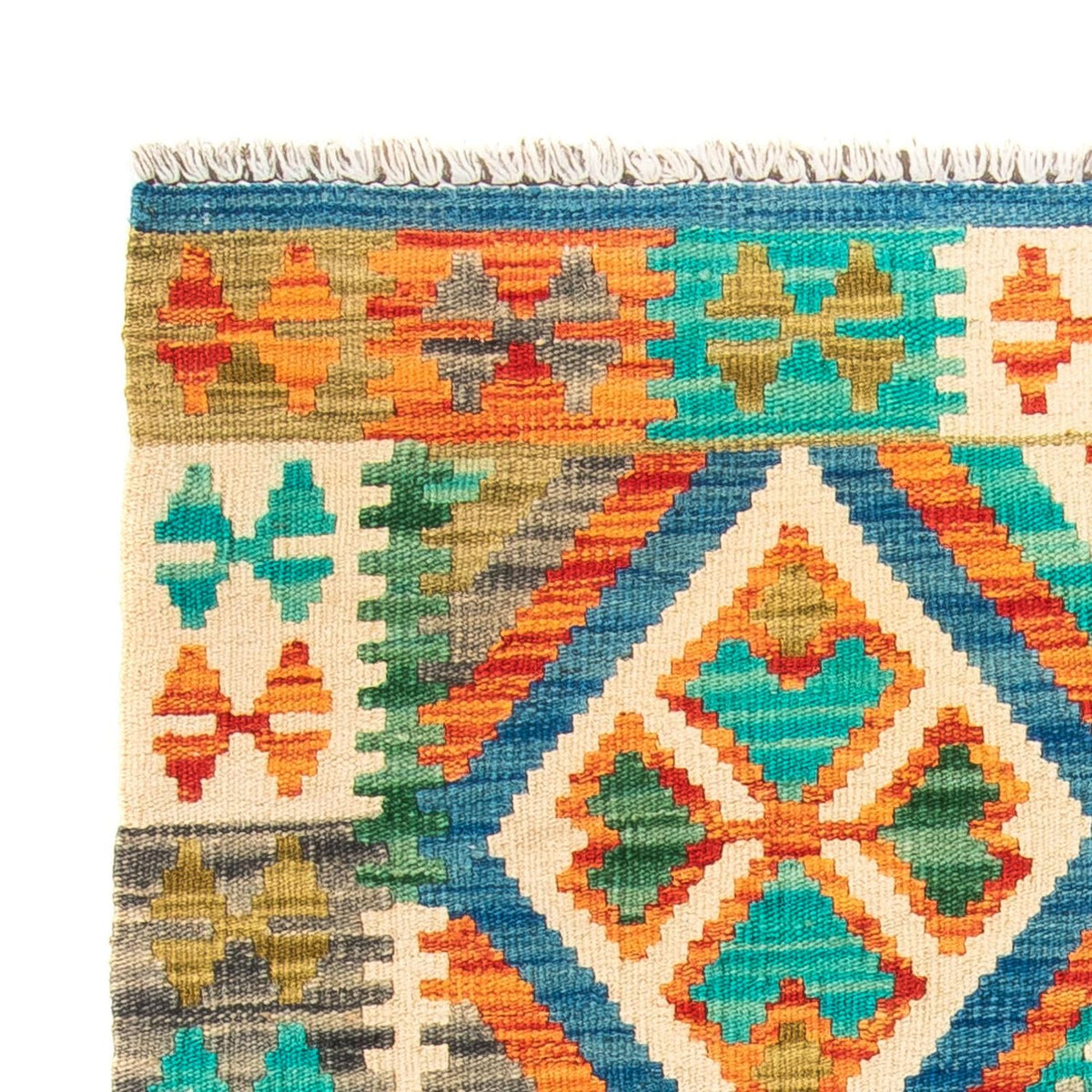 Kelim Carpet - Splash - 115 x 92 cm - blå