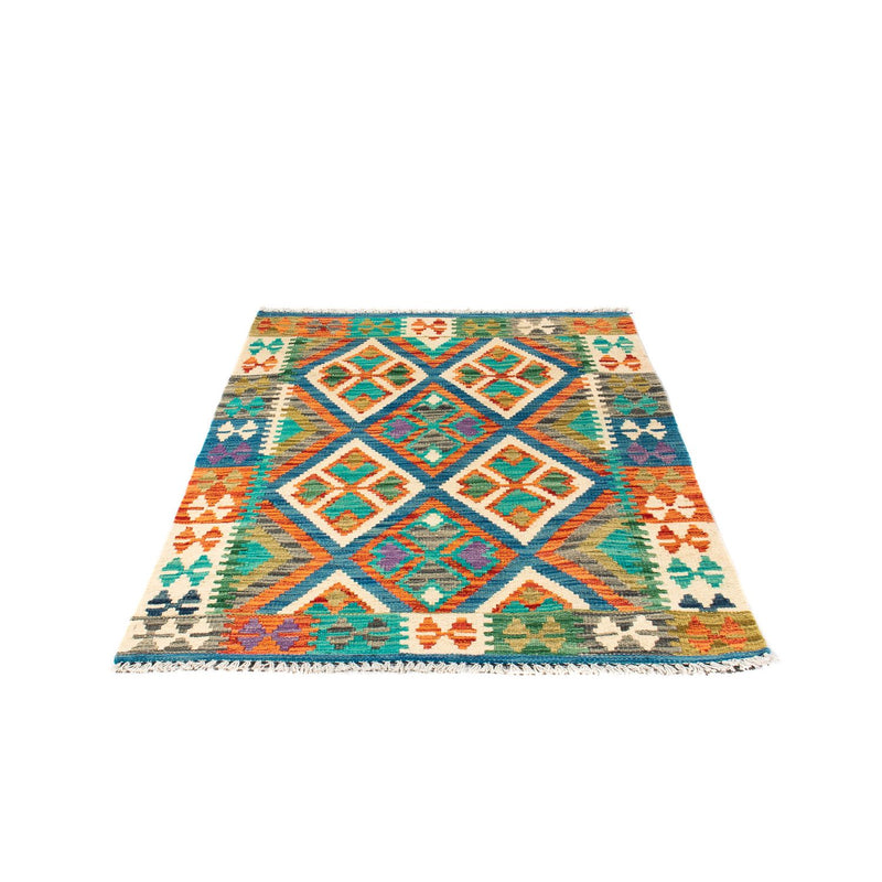 Kelim Carpet - Splash - 115 x 92 cm - blå