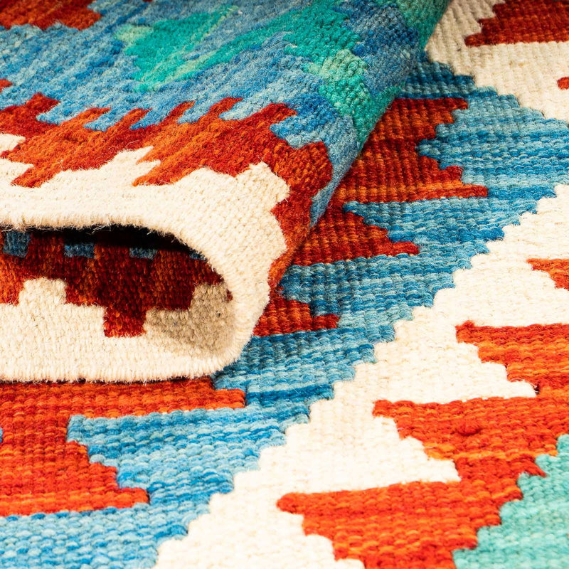 Kelim Carpet - Splash - 122 x 81 cm - blå