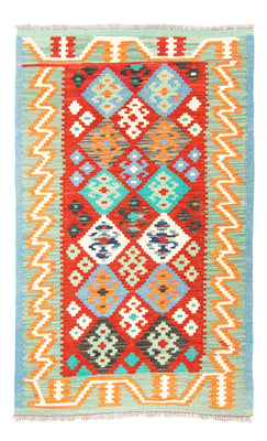 Kelim Carpet - Splash - 154 x 99 cm - mörkröd