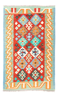 Kelim Carpet - Splash - 154 x 99 cm - mörkröd