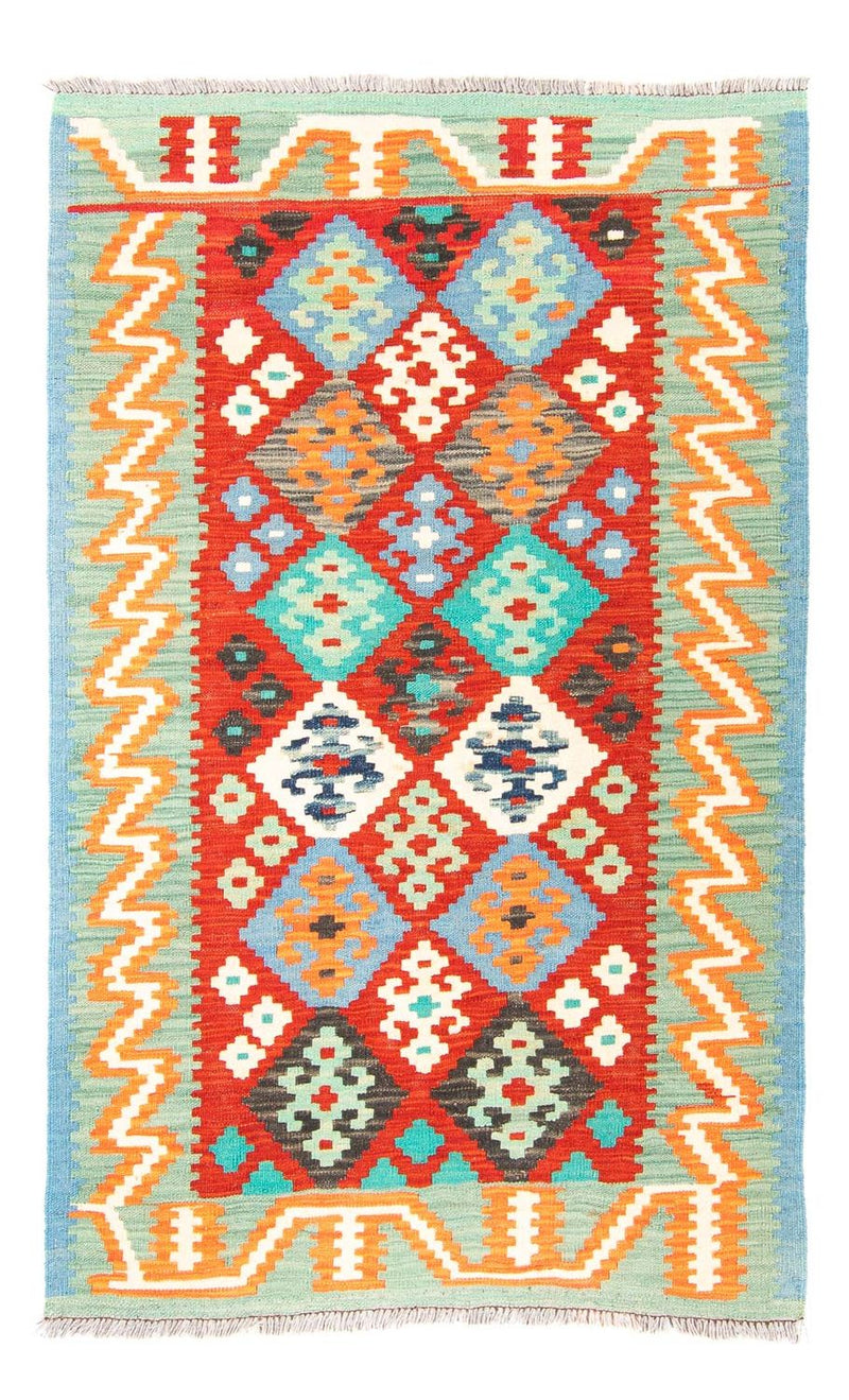 Kelim Carpet - Splash - 154 x 99 cm - mörkröd