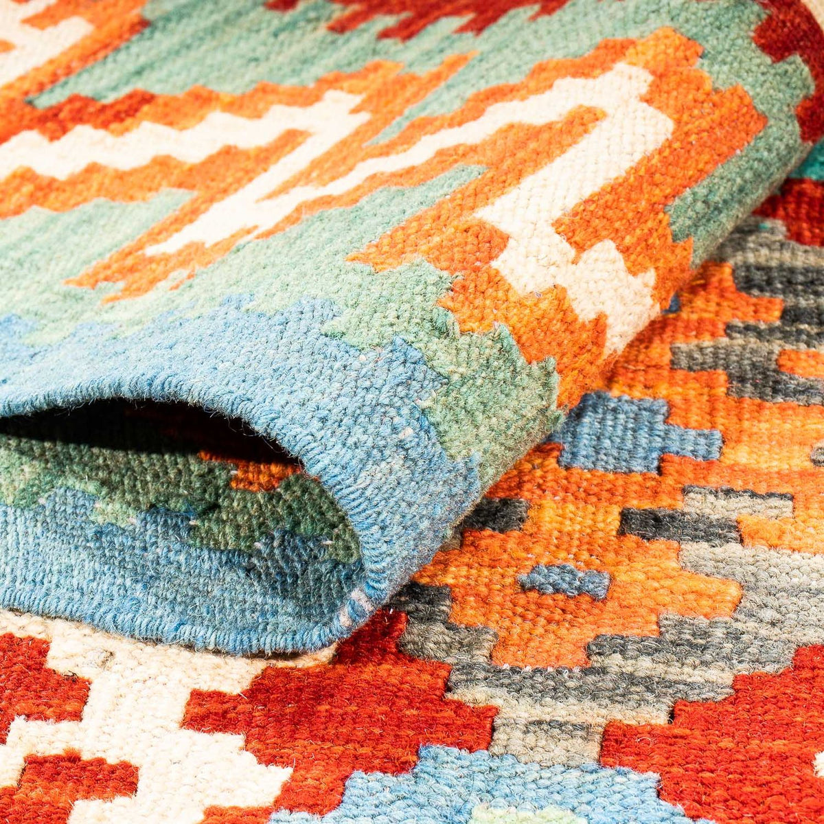 Kelim Carpet - Splash - 154 x 99 cm - mörkröd