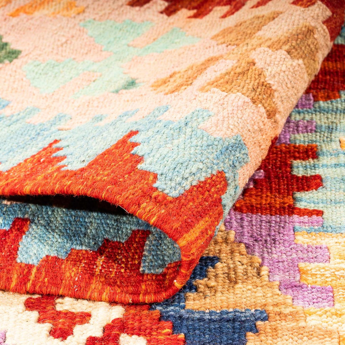 Kelim Carpet - Splash - 157 x 101 cm - rost