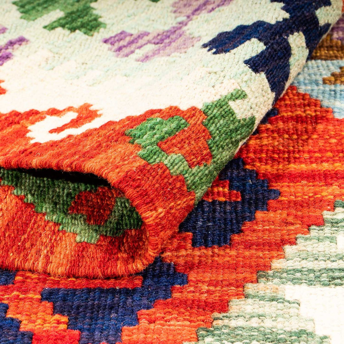 Kelim Carpet - Splash - 148 x 104 cm - rost