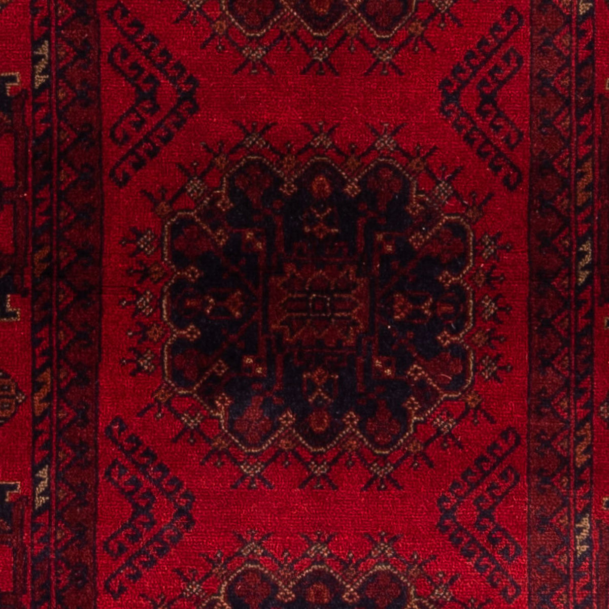 Runner Afghansk matta - Kunduz - 295 x 82 cm - mörkröd