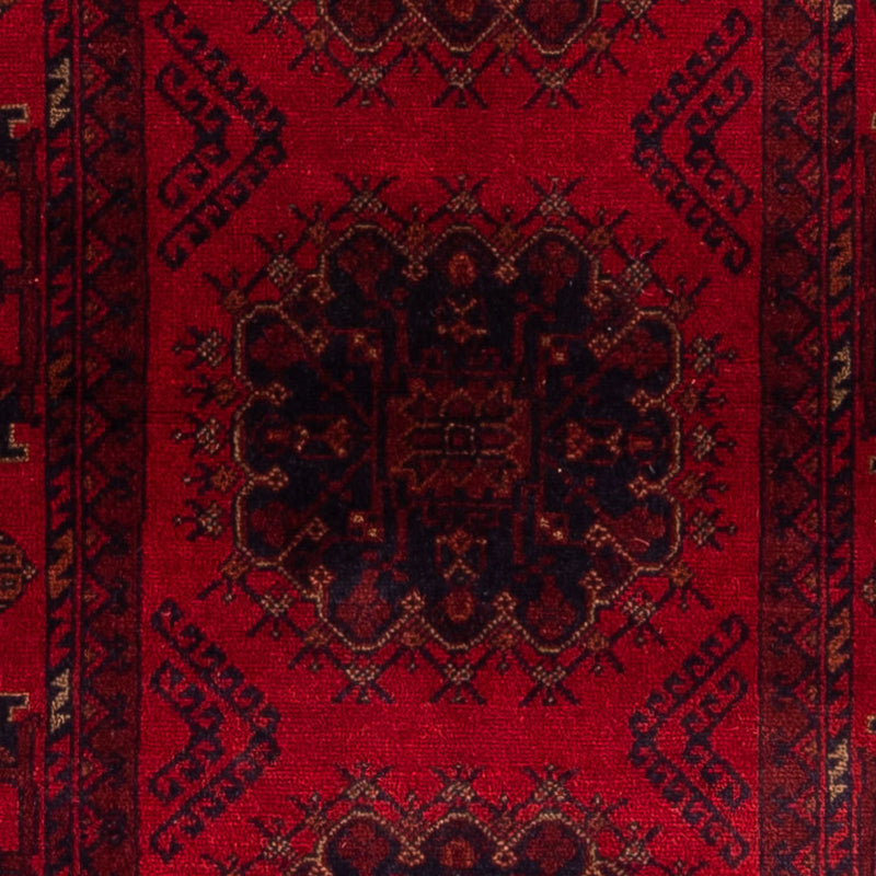 Runner Afghansk matta - Kunduz - 295 x 82 cm - mörkröd