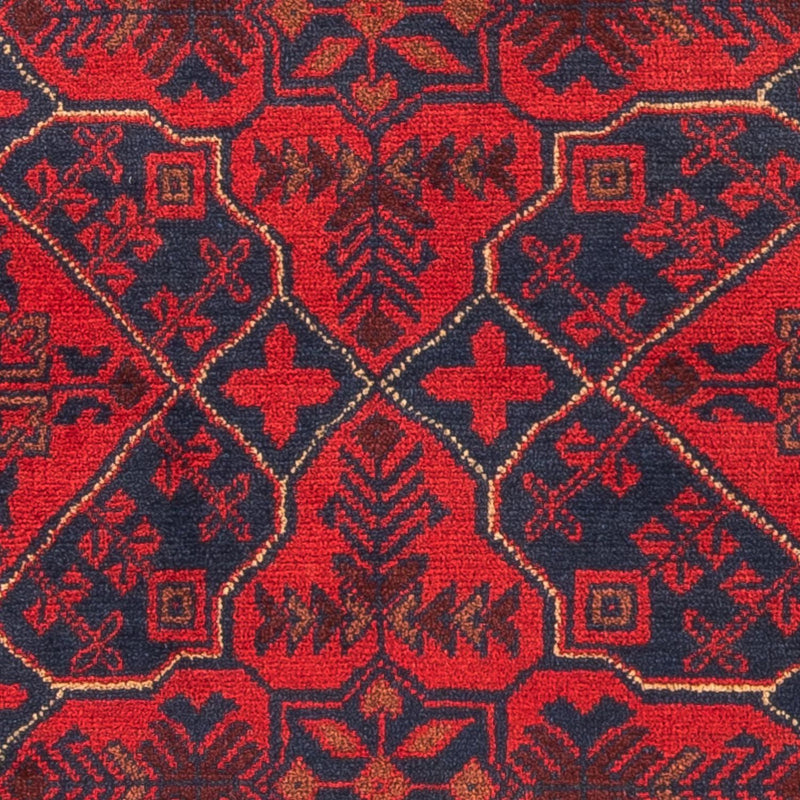 Afghansk matta - Kunduz - 125 x 78 cm - mörkröd