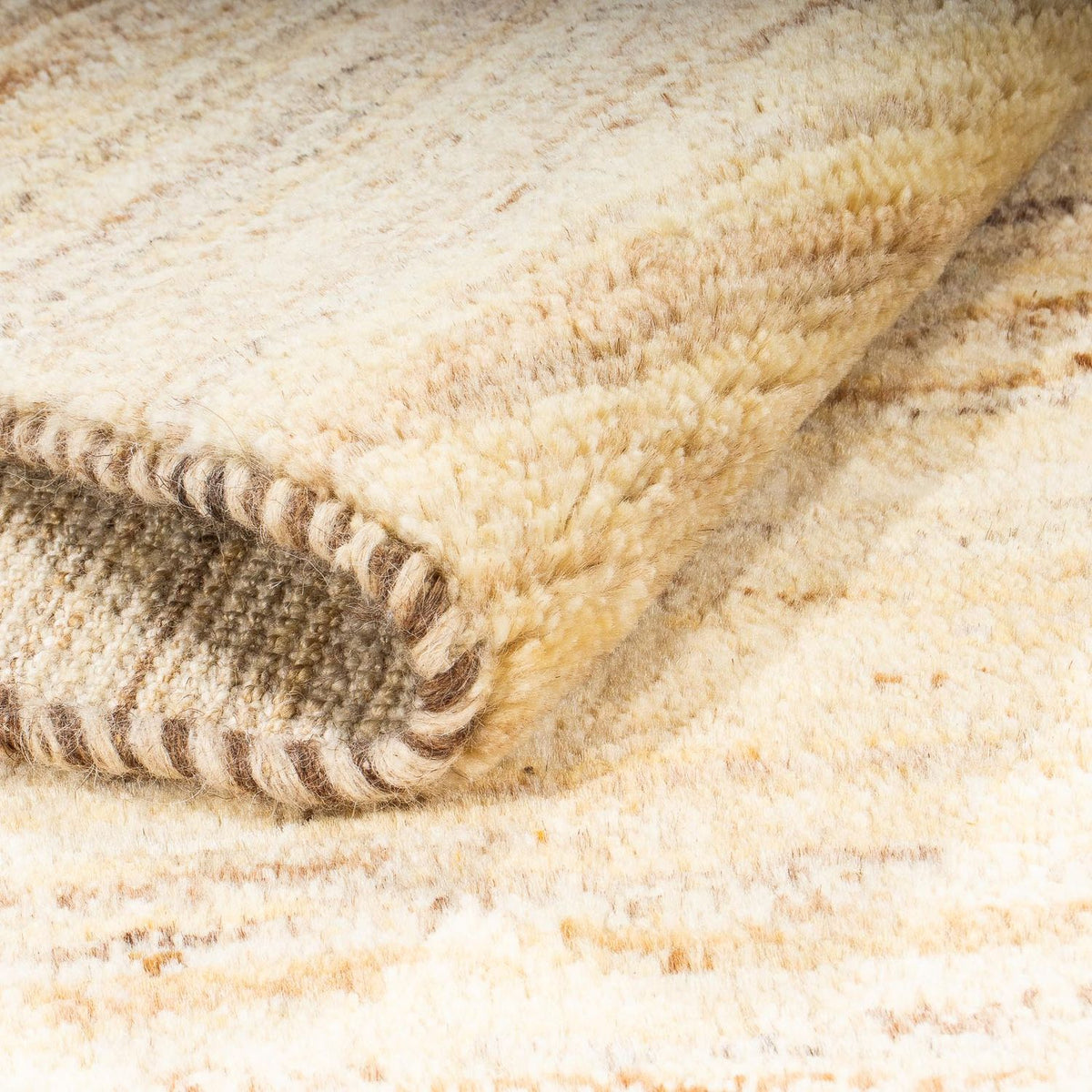 Gabbeh-matta - persisk - 150 x 92 cm - ljusbeige