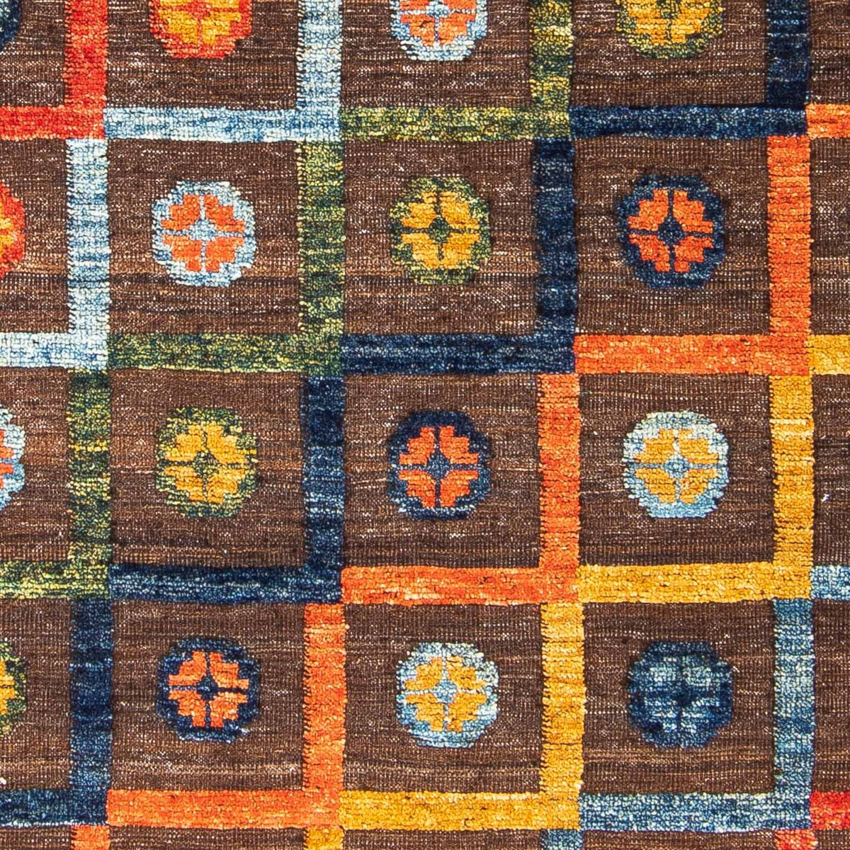 Kelim Carpet - Splash - 191 x 128 cm - brun