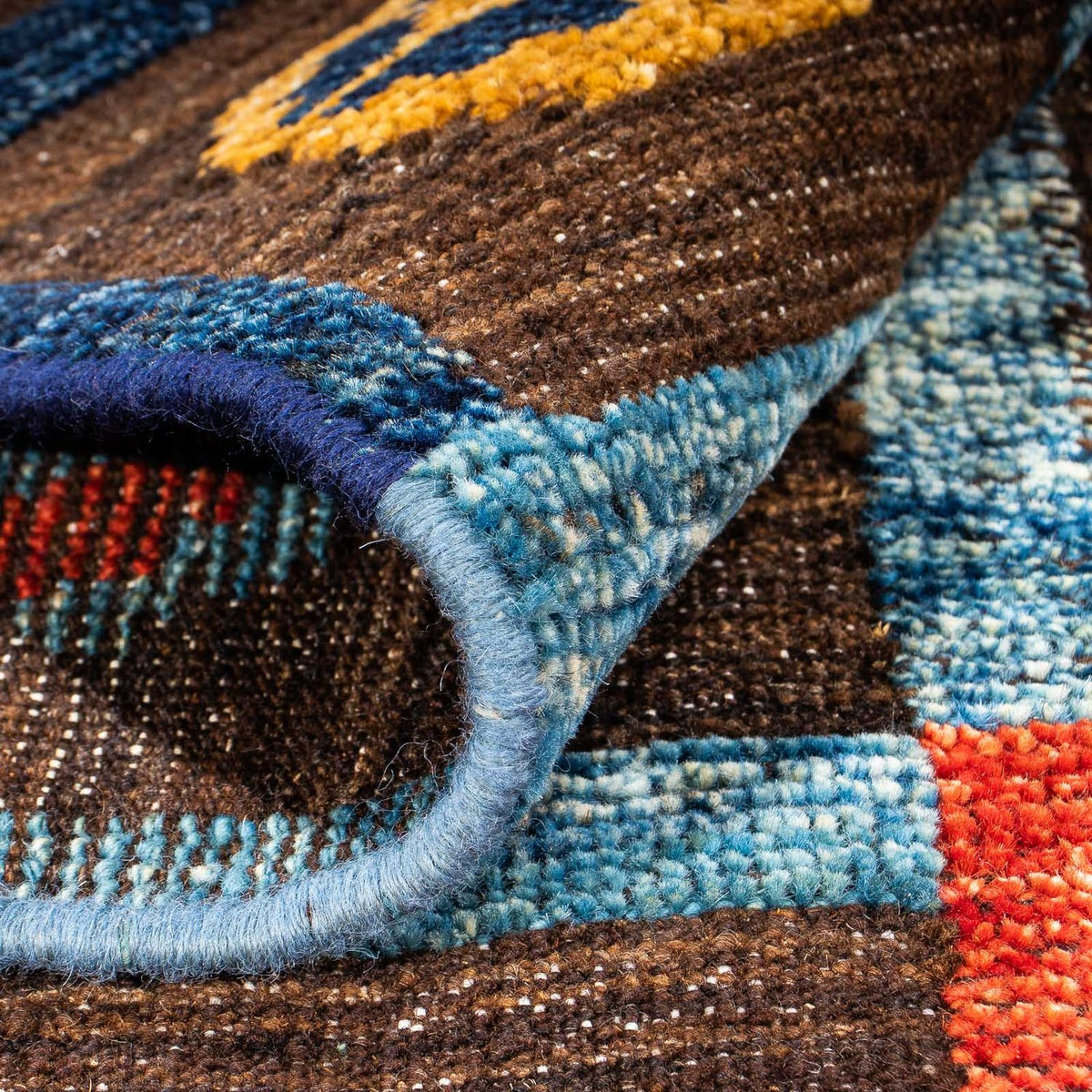 Kelim Carpet - Splash - 191 x 128 cm - brun