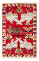 Persisk matta - Nomadic - 204 x 135 cm - mörkröd