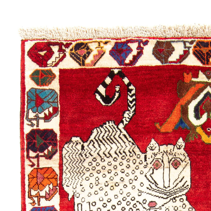 Persisk matta - Nomadic - 204 x 135 cm - mörkröd