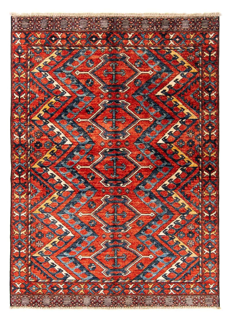 Afghansk matta - 182 x 118 cm - flerfärgad