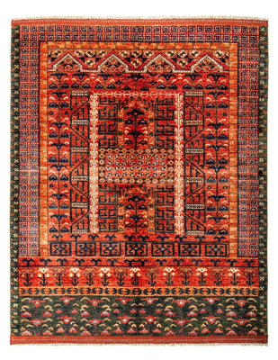 Afghansk matta - 196 x 158 cm - röd