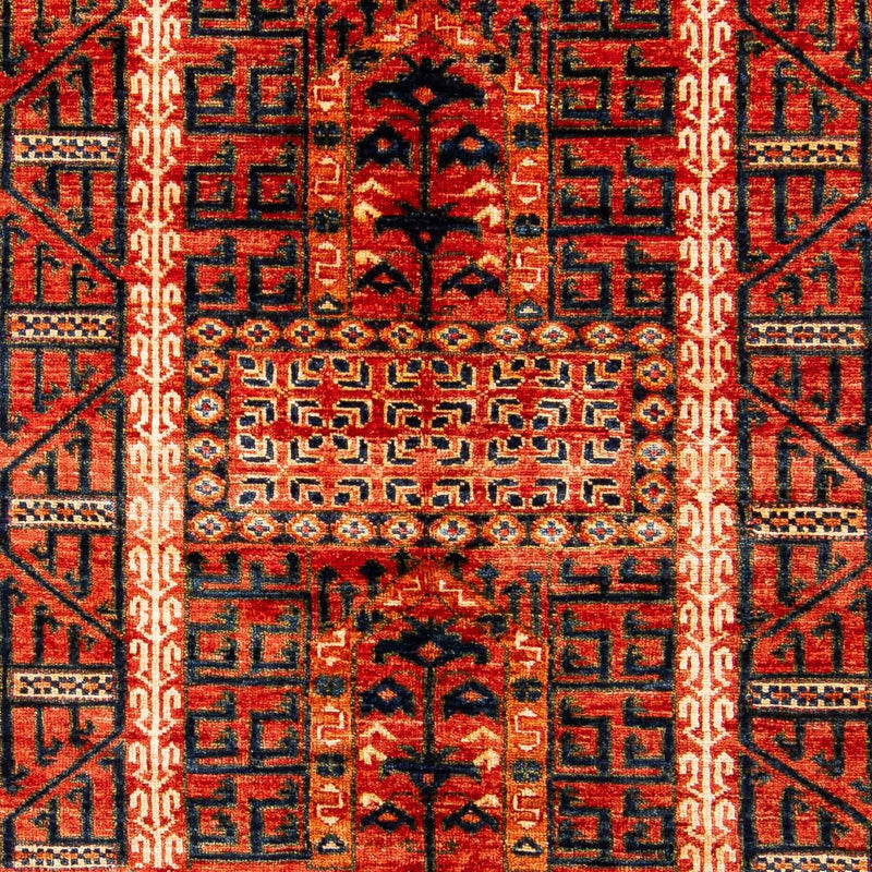 Afghansk matta - 196 x 158 cm - röd