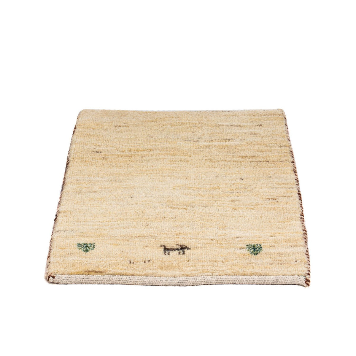 Gabbeh-matta - Loribaft Persian kvadrat  - 45 x 40 cm - beige