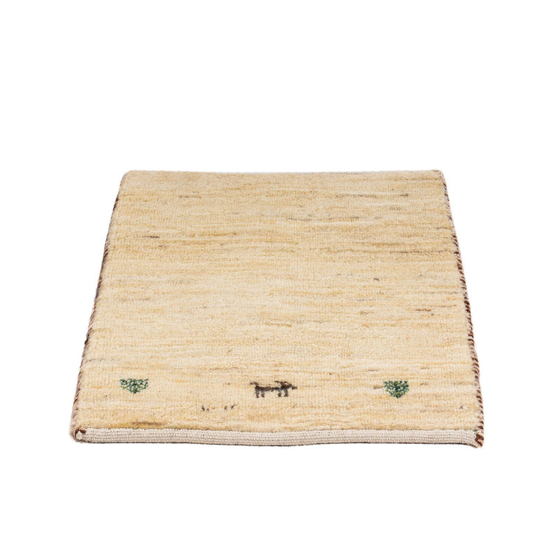 Gabbeh-matta - Loribaft Persian kvadrat  - 45 x 40 cm - beige