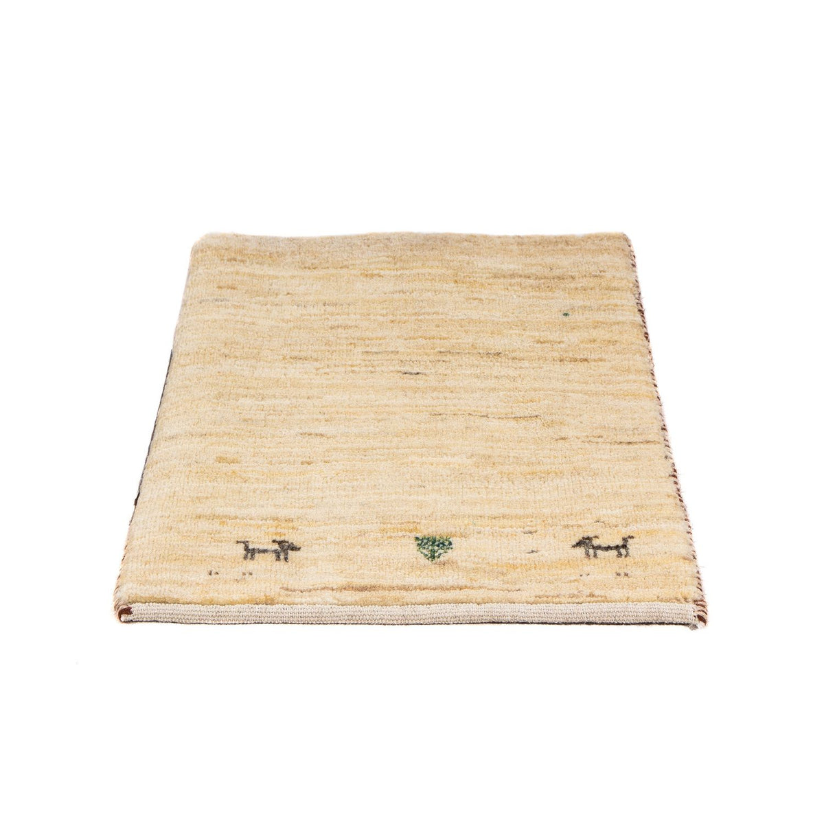 Gabbeh-matta - Loribaft Persian kvadrat  - 45 x 40 cm - beige