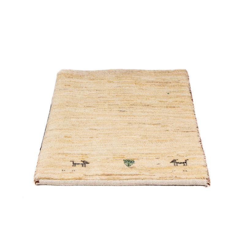 Gabbeh-matta - Loribaft Persian kvadrat  - 45 x 40 cm - beige