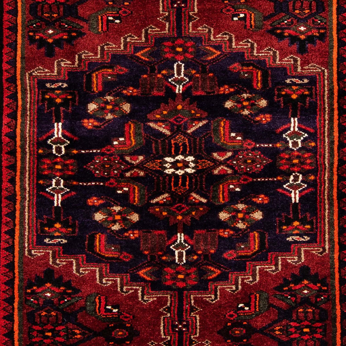 Persisk matta - Nomadic - 226 x 146 cm - mörkröd