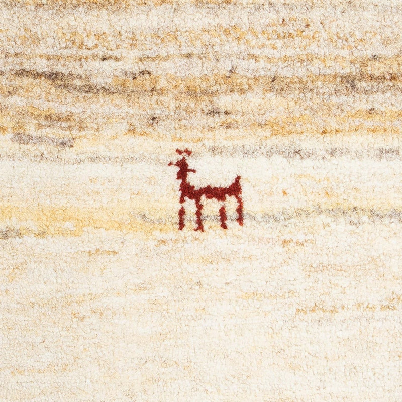 Gabbeh-matta - persisk - 60 x 40 cm - beige