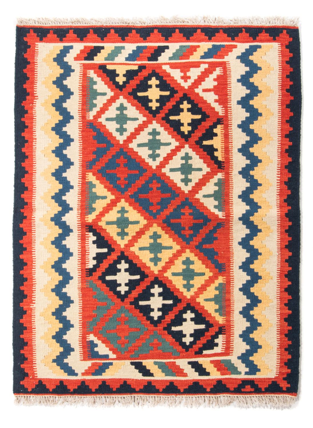 Kelim Carpet - orientalisk matta - 145 x 108 cm - flerfärgad