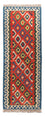 Runner Kelim Carpet - orientalisk matta - 206 x 60 cm - mörkröd