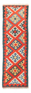Runner Kelim Carpet - orientalisk matta - 207 x 62 cm - mörkröd