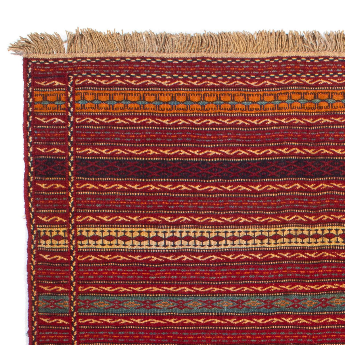 Kelim Carpet - orientalisk matta - 200 x 148 cm - flerfärgad