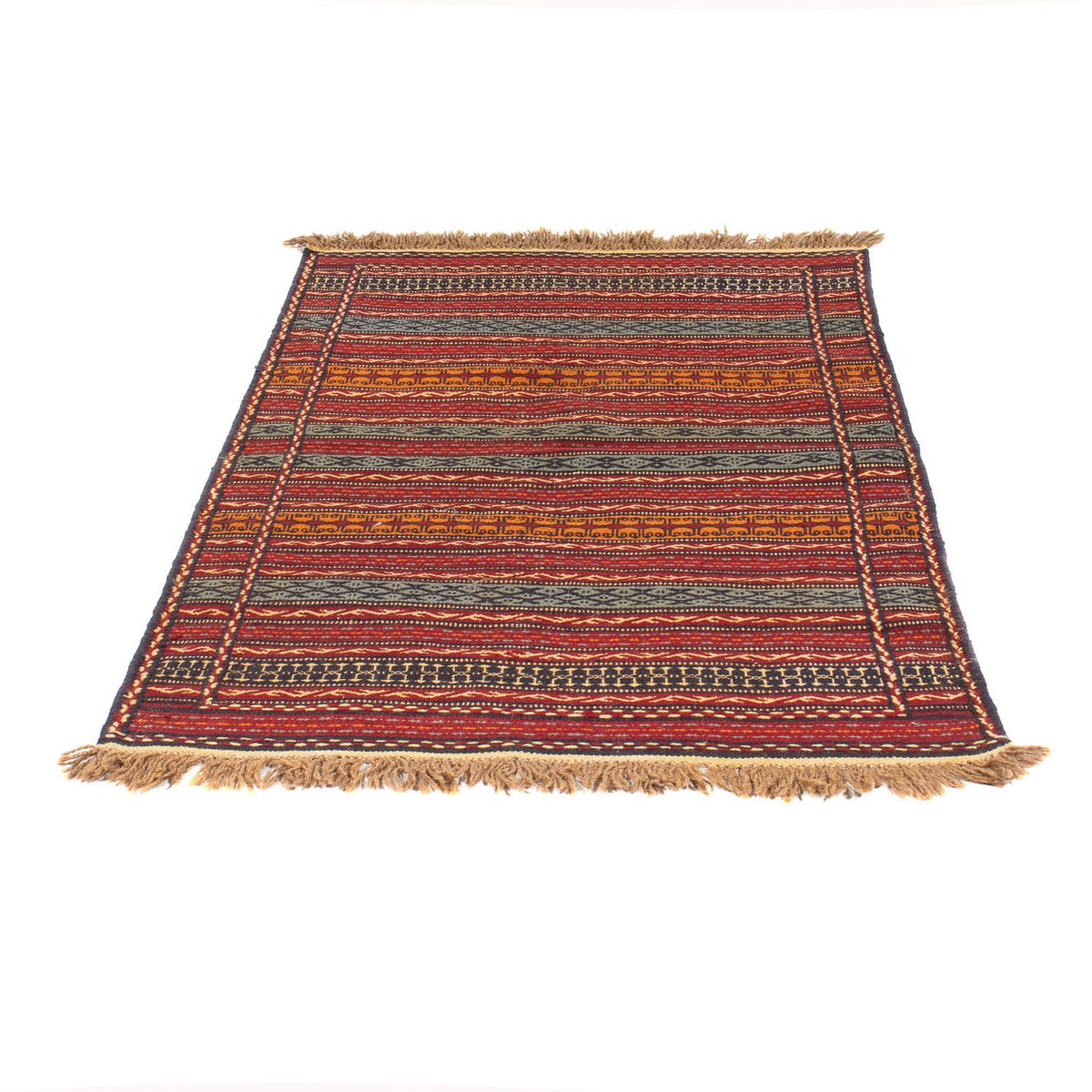 Kelim Carpet - orientalisk matta - 155 x 100 cm - flerfärgad