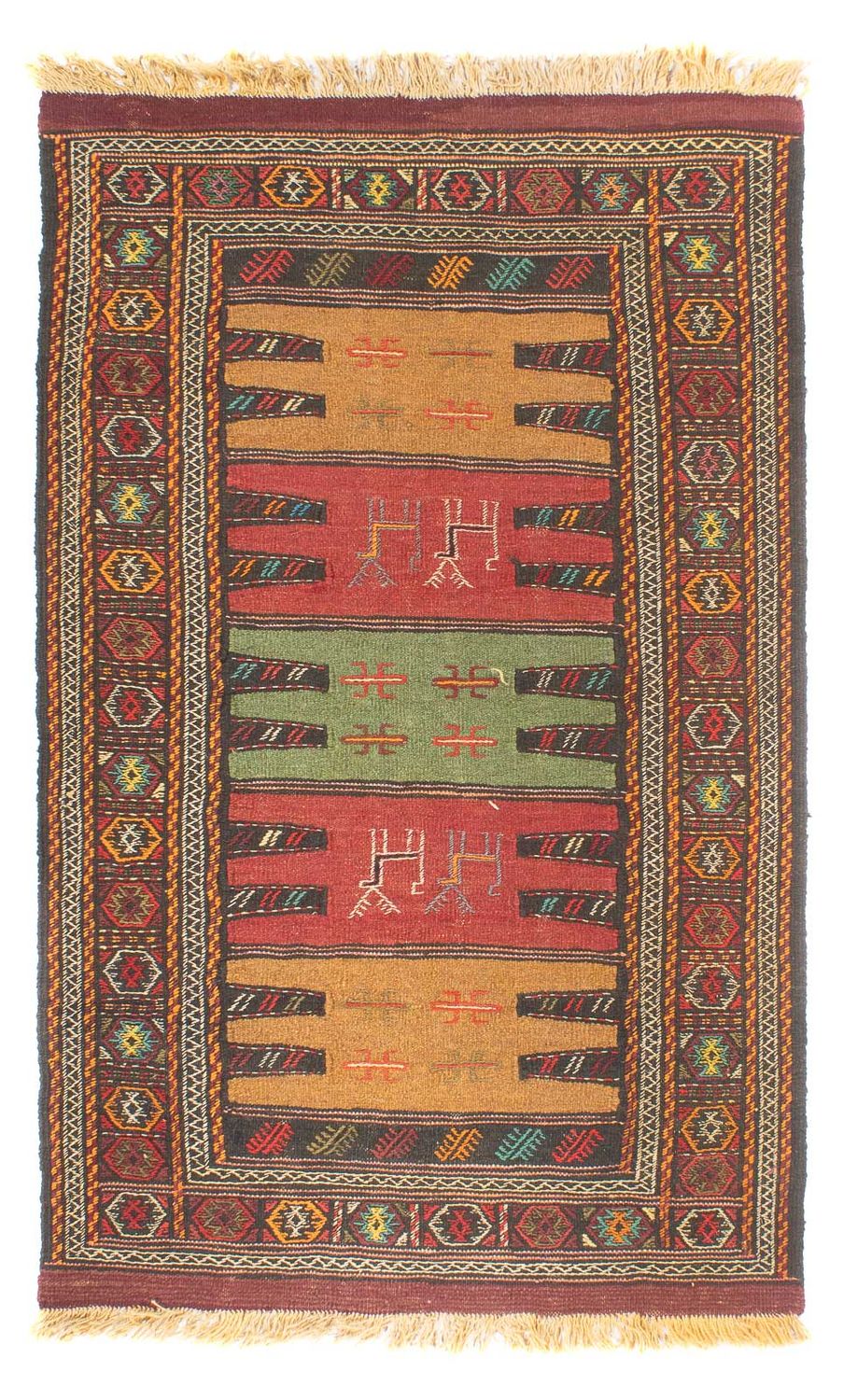 Kelim Carpet - orientalisk matta - 170 x 100 cm - flerfärgad