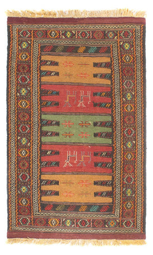 Kelim Carpet - orientalisk matta - 170 x 100 cm - flerfärgad