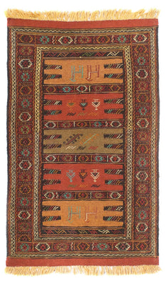 Kelim Carpet - orientalisk matta - 173 x 100 cm - flerfärgad