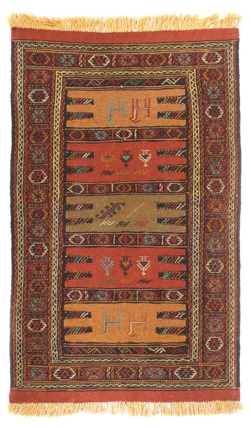 Kelim Carpet - orientalisk matta - 173 x 100 cm - flerfärgad