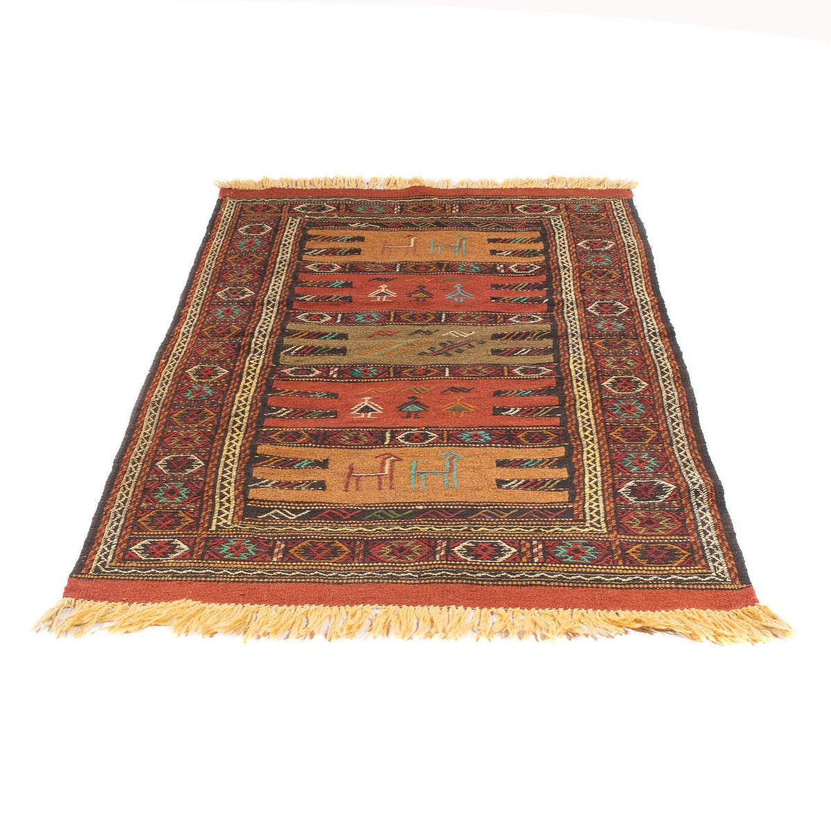 Kelim Carpet - orientalisk matta - 173 x 100 cm - flerfärgad