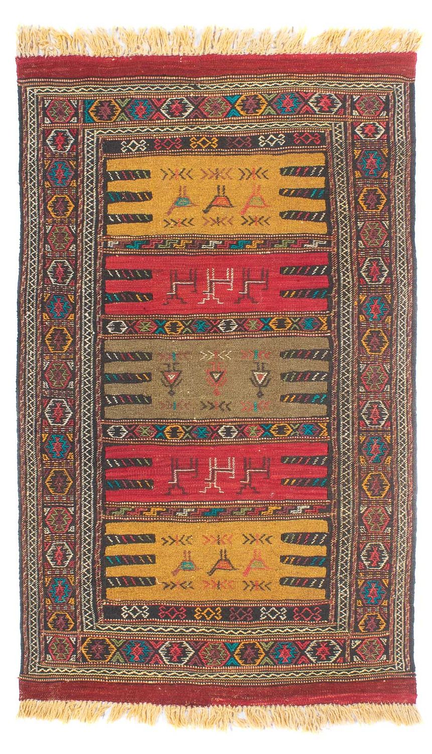 Kelim Carpet - orientalisk matta - 170 x 100 cm - flerfärgad