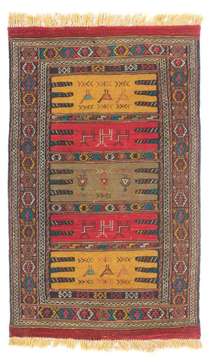 Kelim Carpet - orientalisk matta - 170 x 100 cm - flerfärgad