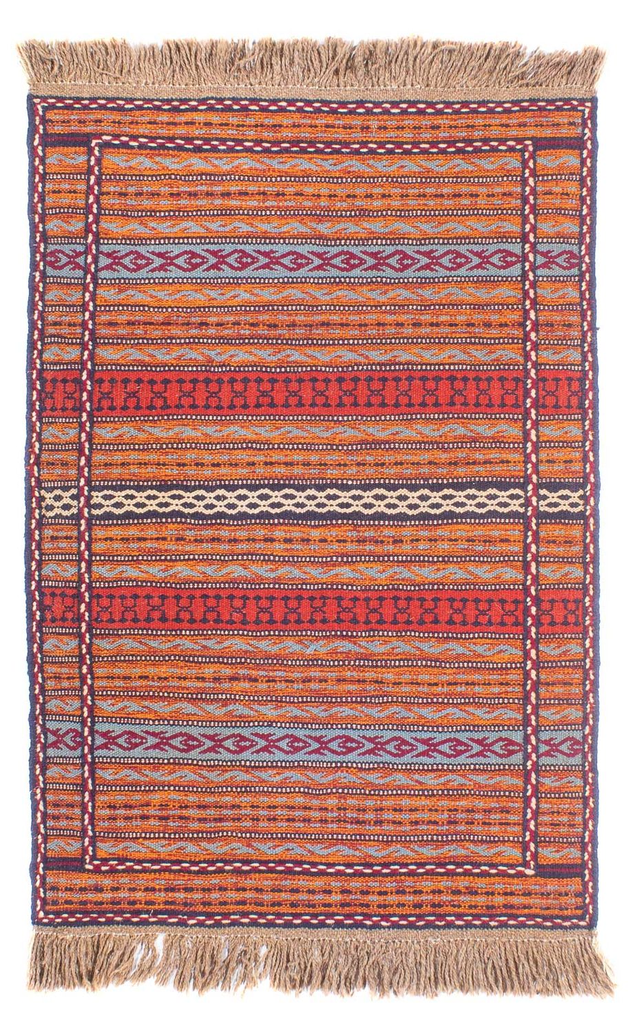 Kelim Carpet - orientalisk matta - 123 x 80 cm - flerfärgad